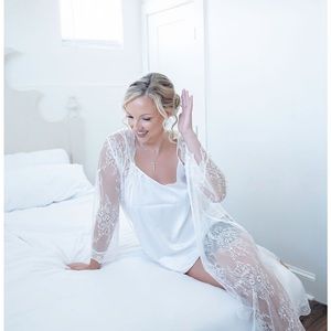 Lace robe— perfect for brides to be!